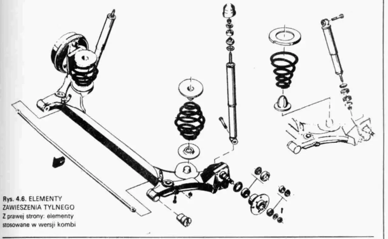 Opel Corsa D zawieszenie schemat